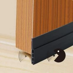 EINEMGELD Porte Bas Joint Strip - Autocollant Sous Porte Coupe-Bise Bise, Anti-Bruit, Anti-Bug En Noir -Tapis et paillasson Soldes 61194964 3