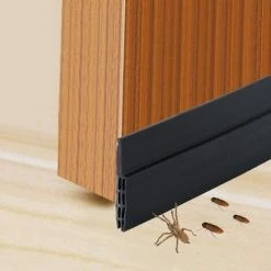 EINEMGELD Porte Bas Joint Strip - Autocollant Sous Porte Coupe-Bise Bise, Anti-Bruit, Anti-Bug En Noir -Tapis et paillasson Soldes 61194964 4