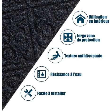 COSTWAY Lot De 15 Marchettes D'Escalier Antidérapant 20 X 76 Cm/Tapis De Protection Autocollants, Sécurité Pour Enfants, Personnes Agées Et Animaux Domestiques Avec Adhésif Réutilisable (Gris) 2 COSTWAY Lot De 15 Marchettes D'Escalier Antidérapant 20 X 76 Cm/Tapis De Protection Autocollants, Sécurité Pour Enfants, Personnes Agées Et Animaux Domestiques Avec Adhésif Réutilisable (Gris) – Image 2