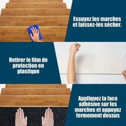 COSTWAY Lot De 15 Marchettes D'Escalier Antidérapant 20 X 76 Cm/Tapis De Protection Autocollants, Sécurité Pour Enfants, Personnes Agées Et Animaux Domestiques Avec Adhésif Réutilisable (Gris) 8 COSTWAY Lot De 15 Marchettes D'Escalier Antidérapant 20 X 76 Cm/Tapis De Protection Autocollants, Sécurité Pour Enfants, Personnes Agées Et Animaux Domestiques Avec Adhésif Réutilisable (Gris) -Tapis et paillasson Soldes 61220059 4