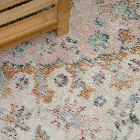 Paco Home Tapis Exterieur Terrasse Balcon Tapis Cuisine Motif Oriental Vintage Rose Crème 60x100 Cm 3 Paco Home Tapis Exterieur Terrasse Balcon Tapis Cuisine Motif Oriental Vintage Rose Crème 60x100 Cm – Image 3