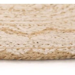 SUPERMARKET Tapis Jute Tressé Imprimé 90 Cm Rond -Tapis et paillasson Soldes 61303940 3