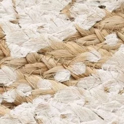 SUPERMARKET Tapis Jute Tressé Imprimé 90 Cm Rond -Tapis et paillasson Soldes 61303940 5