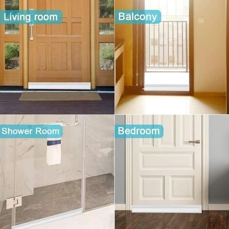 FR-LIFE Bas De Porte Adhésif, BR-Vie 100cm X5cm Souple Silicone Isolant Phonique Thermique Bande D'étanchéité Anti Bruit Poussière Stop à L'air Froid Anti Souris Fourmi Cafard Insectes (Blanc) 4 FR-LIFE Bas De Porte Adhésif, BR-Vie 100cm X5cm Souple Silicone Isolant Phonique Thermique Bande D'étanchéité Anti Bruit Poussière Stop à L'air Froid Anti Souris Fourmi Cafard Insectes (Blanc) – Image 4