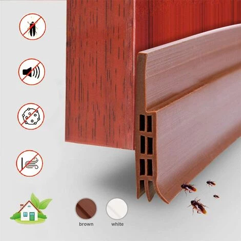 FR-LIFE BR-Vie Calfeutrer Bas De Porte, Bande D'Etanchéité En Silicone Souple, Adhésif Imperméable à L'eau Isolement Du Bruit Du Passage D'air Anti Souris Cafard Pour Les Fissures Et Les Espaces , Marron 100cm X5cm 2 FR-LIFE BR-Vie Calfeutrer Bas De Porte, Bande D'Etanchéité En Silicone Souple, Adhésif Imperméable à L'eau Isolement Du Bruit Du Passage D'air Anti Souris Cafard Pour Les Fissures Et Les Espaces , Marron 100cm X5cm – Image 2