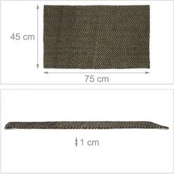 Relaxdays Paillasson En Jute, Tapis De Porte 75 X 45 Cm, Carpette En Tissu, Intérieur, Nature/noir 9 Relaxdays Paillasson En Jute, Tapis De Porte 75 X 45 Cm, Carpette En Tissu, Intérieur, Nature/noir -Tapis et paillasson Soldes 61313987 5