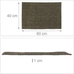 Relaxdays Paillasson En Jute, Tapis De Porte 60 X 40 Cm, Carpette En Tissu, Intérieur, Nature/noir 9 Relaxdays Paillasson En Jute, Tapis De Porte 60 X 40 Cm, Carpette En Tissu, Intérieur, Nature/noir -Tapis et paillasson Soldes 61313998 5