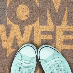 Relaxdays Paillasson Coco, Home Sweet Home, Avec Motif, Tapis D’entrée, 40 X 60 cm, Intérieur, Extérieur Naturel/marron -Tapis et paillasson Soldes 61314109 4