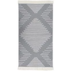 FIMEI Tapis Gris Foncé 80x150 Cm Coton