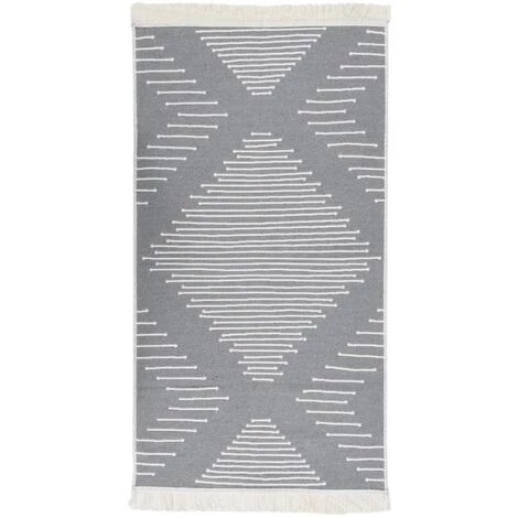 FIMEI Tapis Gris Foncé 80x150 Cm Coton 1 FIMEI Tapis Gris Foncé 80x150 Cm Coton