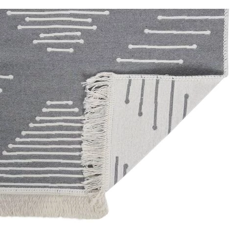 FIMEI Tapis Gris Foncé 80x150 Cm Coton 4 FIMEI Tapis Gris Foncé 80x150 Cm Coton – Image 4