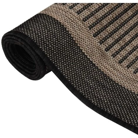 FIMEI Tapis à Tissage Plat D'extérieur 80x150 Cm Marron Foncé 3 FIMEI Tapis à Tissage Plat D'extérieur 80x150 Cm Marron Foncé – Image 3