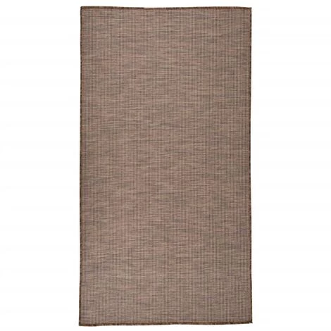 FIMEI Tapis à Tissage Plat D'extérieur 80x150 Cm Marron 1 FIMEI Tapis à Tissage Plat D'extérieur 80x150 Cm Marron
