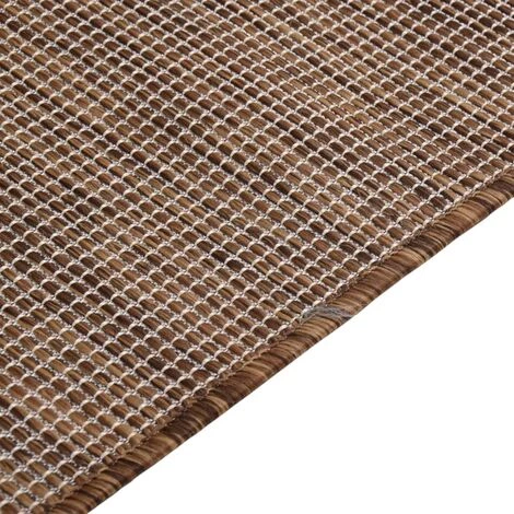 FIMEI Tapis à Tissage Plat D'extérieur 80x150 Cm Marron 4 FIMEI Tapis à Tissage Plat D'extérieur 80x150 Cm Marron – Image 4