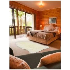 UNAMOURDETAPIS Tapis Shaggy 50x75 Cm Forme Originale SHEPHERD Blanc Entrée Assemblé Cousu à La Main - Blanc -Tapis et paillasson Soldes 61440854 5