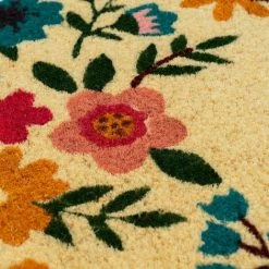 LOLA HOME Paillasson Rond Fleuri Rose Shabby Chic En Fibre De Coco Naturelle 60x60 Cm 5 LOLA HOME Paillasson Rond Fleuri Rose Shabby Chic En Fibre De Coco Naturelle 60x60 Cm -Tapis et paillasson Soldes 61442889 3
