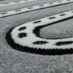 Paco Home Tapis Enfant Chambre Enfant Moderne Tapis Apprentissage Rue Voiture Maison Gris 133 Cm Carré -Tapis et paillasson Soldes 61506040 3