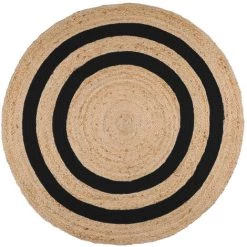 ZEN ET ETHNIQUE Tapis MAORI En Jute 90 X 90 Cm