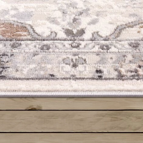 Paco Home Tapis De Salon Poils Ras Moderne Motif Oriental Ornements Avec Bordure Mandala 60x100 Cm, Gris 7 2 Paco Home Tapis De Salon Poils Ras Moderne Motif Oriental Ornements Avec Bordure Mandala 60x100 Cm, Gris 7 – Image 2