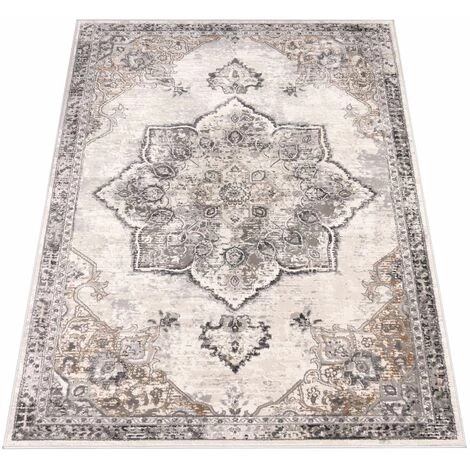 Paco Home Tapis De Salon Poils Ras Moderne Motif Oriental Ornements Avec Bordure Mandala 60x100 Cm, Gris 7 5 Paco Home Tapis De Salon Poils Ras Moderne Motif Oriental Ornements Avec Bordure Mandala 60x100 Cm, Gris 7 – Image 5
