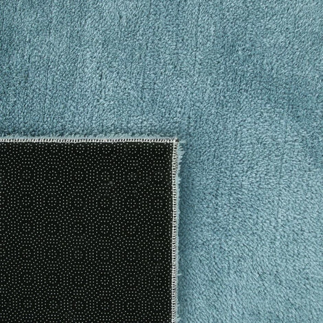 Paco Home Tapis De Salon Poils Ras Lavable Monochrome Style Moderne Turquoise 80 Cm Rond 4 Paco Home Tapis De Salon Poils Ras Lavable Monochrome Style Moderne Turquoise 80 Cm Rond – Image 4