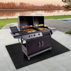 PREMIER Tapis De Cheminée Anti Feu - Tapis Barbecue Sol - Tapis De Grill - Tapis Ignifuge Devant De Cheminee - Protecteur De Sol Pour Poêle, Cheminée, Barbecue Et Grill 100X120CM -Tapis et paillasson Soldes 63105653 5