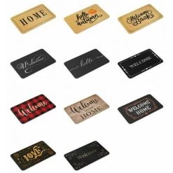 SINCèREETALI Tapis De Sol Anglais Simples, Entrées De Cuisine Et De Chambre, Tapis De Sol De Salon Imprimés, 40*60cm, B -Tapis et paillasson Soldes 63507391 3