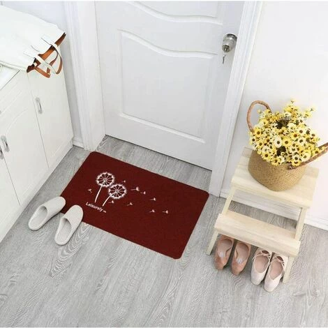 SINCèREETALI Paillasson Paillasson Paillasson Tapis D'entrée Tapis Anti-poussière Tapis De Marche Antidérapant Paillasson Divers Motifs 40x60cm (pissenlit Bordeaux 40*60) 4 SINCèREETALI Paillasson Paillasson Paillasson Tapis D'entrée Tapis Anti-poussière Tapis De Marche Antidérapant Paillasson Divers Motifs 40x60cm (pissenlit Bordeaux 40*60) – Image 4