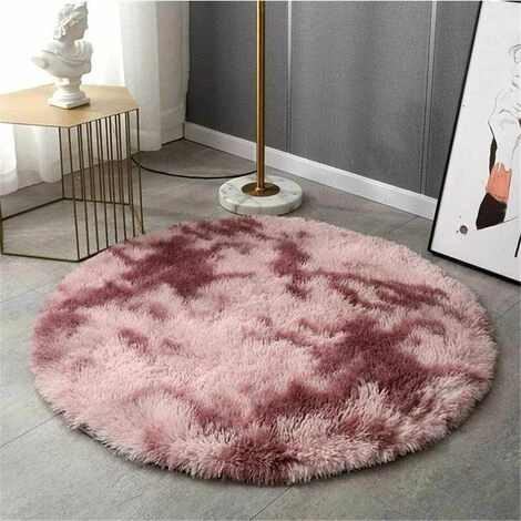 CLEGGFR Tapis Moderne Chambre Décoration Tapis Moelleux Tapis Moelleux Salon Tapis Rond Doux Salon Tapis Antidérapant Chambre Tapis De Sol, Tapis Coloré. (Rose, 120x120cm),LO-Ron 1 CLEGGFR Tapis Moderne Chambre Décoration Tapis Moelleux Tapis Moelleux Salon Tapis Rond Doux Salon Tapis Antidérapant Chambre Tapis De Sol, Tapis Coloré. (Rose, 120x120cm),LO-Ron