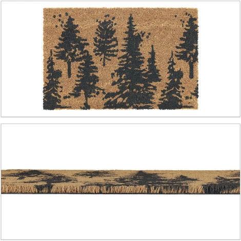 Relaxdays Paillasson En Fibres De Coco, Résistant Aux Intempéries, 60 X 40 Cm, Pour Intérieur Et Extérieur, Nature/noir 2 Relaxdays Paillasson En Fibres De Coco, Résistant Aux Intempéries, 60 X 40 Cm, Pour Intérieur Et Extérieur, Nature/noir – Image 2
