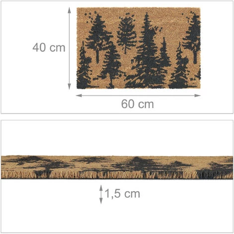 Relaxdays Paillasson En Fibres De Coco, Résistant Aux Intempéries, 60 X 40 Cm, Pour Intérieur Et Extérieur, Nature/noir 5 Relaxdays Paillasson En Fibres De Coco, Résistant Aux Intempéries, 60 X 40 Cm, Pour Intérieur Et Extérieur, Nature/noir – Image 5