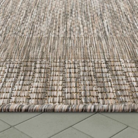 Paco Home Tapis Exterieur Terrasse Balcon Tapis Cuisine Moderne Motif Geometrique Motif Abstrait 60x100 Cm, Naturelle 2 Paco Home Tapis Exterieur Terrasse Balcon Tapis Cuisine Moderne Motif Geometrique Motif Abstrait 60x100 Cm, Naturelle – Image 2