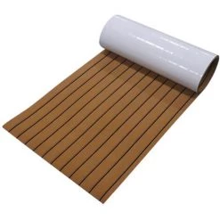 FANTABLAU Feuille De Pont De Bateau En Mousse EVA Marron Avec Lignes Noires 240 X 60 Cm X 5 Mm
