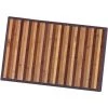 EMMEVI Tapis En Bois De Bambou Cuisine Salle De Bain Chambre Anti-dérapant Petit Déjeuner Napperon Marron - 50x77 Cm