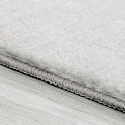 Paco Home Tapis De Salon Unicolore Lavable Pile Courte Et Douce 60x100 Cm, Argent -Tapis et paillasson Soldes 63658761 3