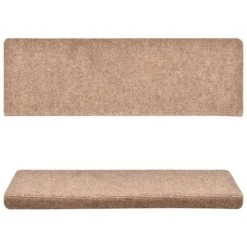 SUPERMARKET Tapis De Marches D'escalier 5 Pcs Marron 65x25 Cm Aiguilleté -Tapis et paillasson Soldes 63658962 4