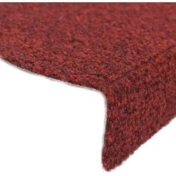 SUPERMARKET Tapis Autoadhésifs De Marches 5 Pcs Rouge 65x21x4 Cm Aiguilleté -Tapis et paillasson Soldes 63659008 5