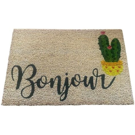 NOVOTEX Tapis Coco Envers PVC Kaktus 40x60 Cm 1 NOVOTEX Tapis Coco Envers PVC Kaktus 40x60 Cm