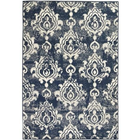 DENUOTOP Tapis Tapis Moderne Design De Cachemire 80 X 150 Cm Beige / Bleu 1 DENUOTOP Tapis Tapis Moderne Design De Cachemire 80 X 150 Cm Beige / Bleu