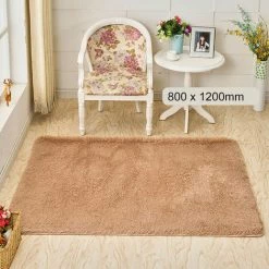 DENUOTOP Tapis Tapis Long En Laine, Salon A La Maison, Table Basse, Chambre A Coucher, Tapis De Laine De Soie De Yoga De Chevet, Beige 80 * 120cm 7 DENUOTOP Tapis Tapis Long En Laine, Salon A La Maison, Table Basse, Chambre A Coucher, Tapis De Laine De Soie De Yoga De Chevet, Beige 80 * 120cm -Tapis et paillasson Soldes 63701468 3