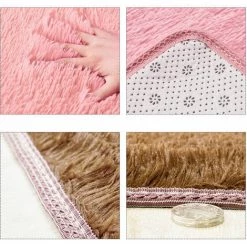 DENUOTOP Tapis Tapis Long En Laine, Salon A La Maison, Table Basse, Chambre A Coucher, Tapis De Laine De Soie De Yoga De Chevet, Beige 80 * 120cm 8 DENUOTOP Tapis Tapis Long En Laine, Salon A La Maison, Table Basse, Chambre A Coucher, Tapis De Laine De Soie De Yoga De Chevet, Beige 80 * 120cm -Tapis et paillasson Soldes 63701468 4