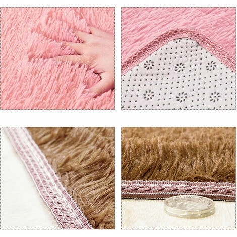 DENUOTOP Tapis Tapis Long En Laine, Salon A La Maison, Table Basse, Chambre A Coucher, Tapis De Laine De Soie De Yoga De Chevet, Beige 80 * 120cm 4 DENUOTOP Tapis Tapis Long En Laine, Salon A La Maison, Table Basse, Chambre A Coucher, Tapis De Laine De Soie De Yoga De Chevet, Beige 80 * 120cm – Image 4