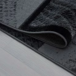 JADOREL Tapis Salon 120x170 Cm Rectangulaire SIPUR Noir Cuisine Adapté Au Chauffage Par Le Sol - Noir -Tapis et paillasson Soldes 63705259 3