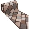 EMMEVI Tapis De Cuisine Antidérapant Moderne Polyvalent Chambre Couloir Effet Carrelage Marron - 50x115 Cm