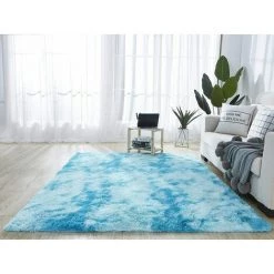 40*40 Cm Moderne Minimaliste Tie Dye Long Cheveux Tapis Moderne Intérieur Moelleux Tapis Super Doux Moelleux Velours Moelleux Doux Cheveux Longs,HANBING