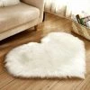 Coussin De Canapé En Forme De Coeur Blanc Imitation Laine Amour Tapis En Peluche Adapté Au Salon, à La Chambre Et à D'autres Intérieurs 40*50cm,HANBING