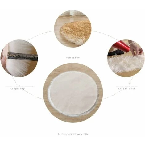 Coussin De Canapé En Forme De Coeur Blanc Imitation Laine Amour Tapis En Peluche Adapté Au Salon, à La Chambre Et à D'autres Intérieurs 40*50cm,HANBING 5 Coussin De Canapé En Forme De Coeur Blanc Imitation Laine Amour Tapis En Peluche Adapté Au Salon, à La Chambre Et à D'autres Intérieurs 40*50cm,HANBING – Image 5