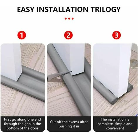 GroupM N ° 6 Joint De Bas De Porte Gris Chambre à Coucher Insonorisé Et Chaud Pare-brise Double Coupe-vent Isolation Thermique Coupe-vent 4 GroupM N ° 6 Joint De Bas De Porte Gris Chambre à Coucher Insonorisé Et Chaud Pare-brise Double Coupe-vent Isolation Thermique Coupe-vent – Image 4
