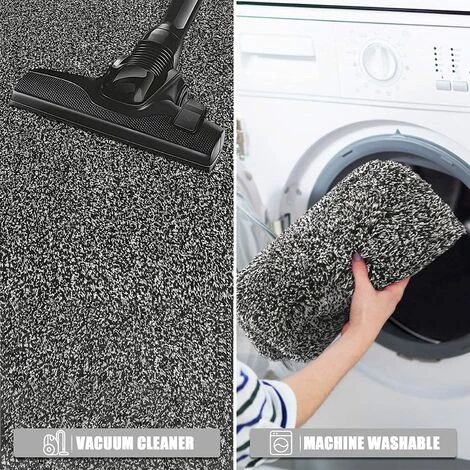 AOUGO Paillasson D'intérieur Tapis De Porte D'entrée Tapis De Barrière à Profil Bas Tapis De Sol De Porte Anti-dérapant Pour Entrée, Patio, Trafic élevé (45 X 70 Cm, Noir) 4 AOUGO Paillasson D'intérieur Tapis De Porte D'entrée Tapis De Barrière à Profil Bas Tapis De Sol De Porte Anti-dérapant Pour Entrée, Patio, Trafic élevé (45 X 70 Cm, Noir) – Image 4