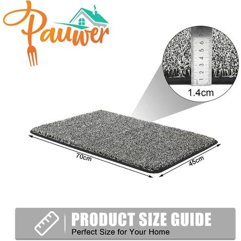 AOUGO Paillasson D'intérieur Tapis De Porte D'entrée Tapis De Barrière à Profil Bas Tapis De Sol De Porte Anti-dérapant Pour Entrée, Patio, Trafic élevé (45 X 70 Cm, Noir) 5 AOUGO Paillasson D'intérieur Tapis De Porte D'entrée Tapis De Barrière à Profil Bas Tapis De Sol De Porte Anti-dérapant Pour Entrée, Patio, Trafic élevé (45 X 70 Cm, Noir) – Image 5